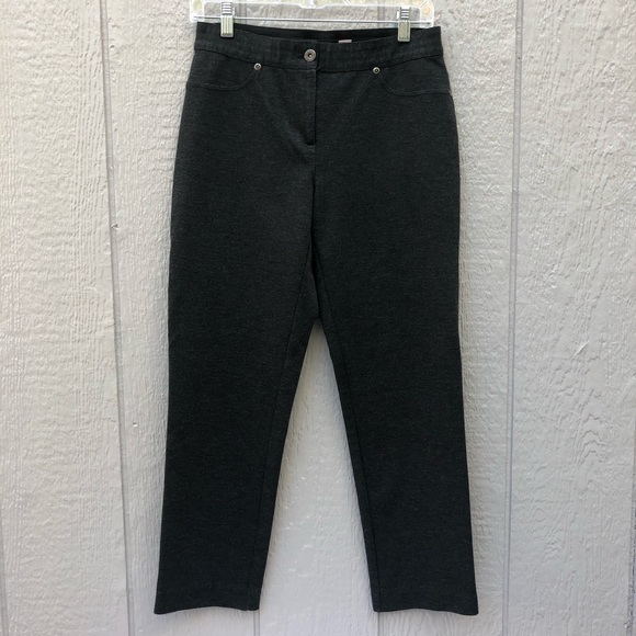 Chico’s High Rise Charcoal Gray Pants - Picture 2 of 8